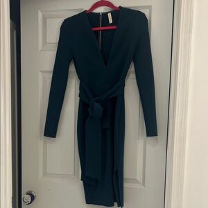Bec & Bridge Deep Green Long Sleeve Dress